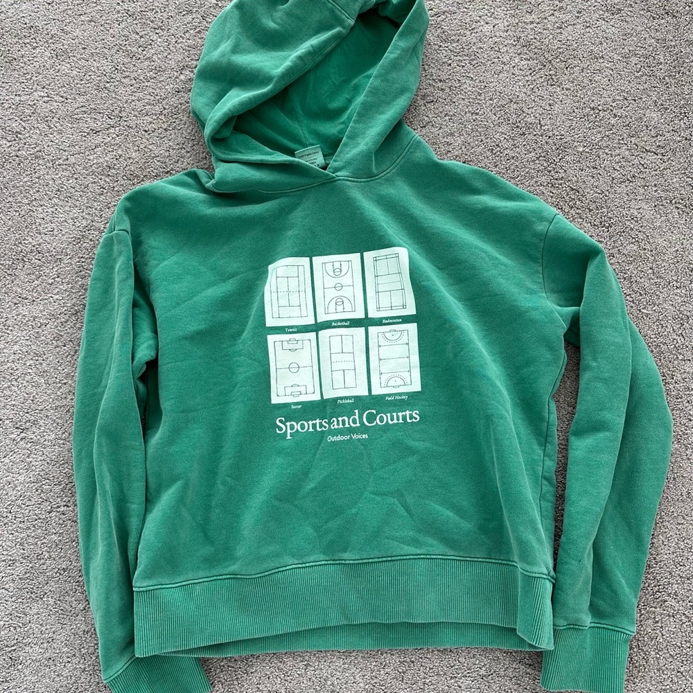 Green outdoor voices hoodie